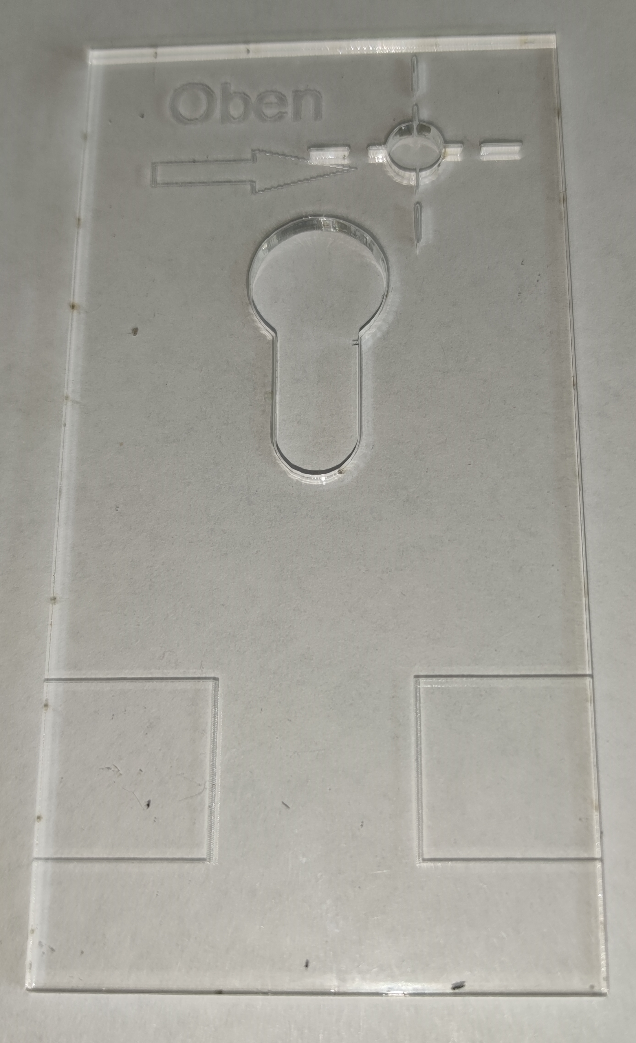 Bohrschablone für Garagentor