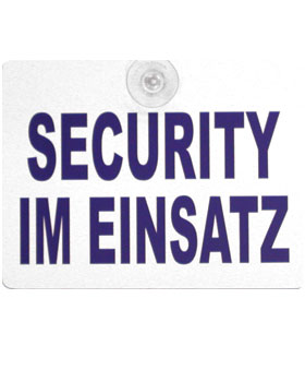 Innenwarnschild "Security im Einsatz"