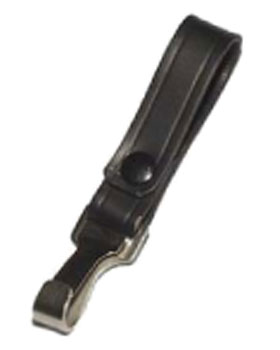 Karabinerhaken flach, Leder 