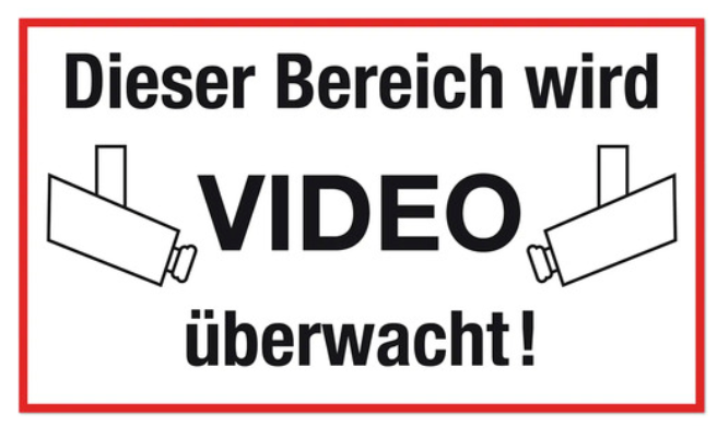 Hinweisschild Videokennzeichnung
