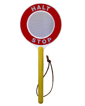 Anhaltestab ohne Beleuchtung, mit Holzgriff 